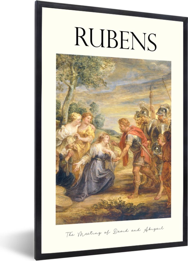 MuchoWow Gerahmtes Poster Malerei - Alte Meister - Rubens 40x60 cm - Poster mit Schwarzem Bilderrahmen Wandposter Rahmen Foto Bilder - Papierdruc...