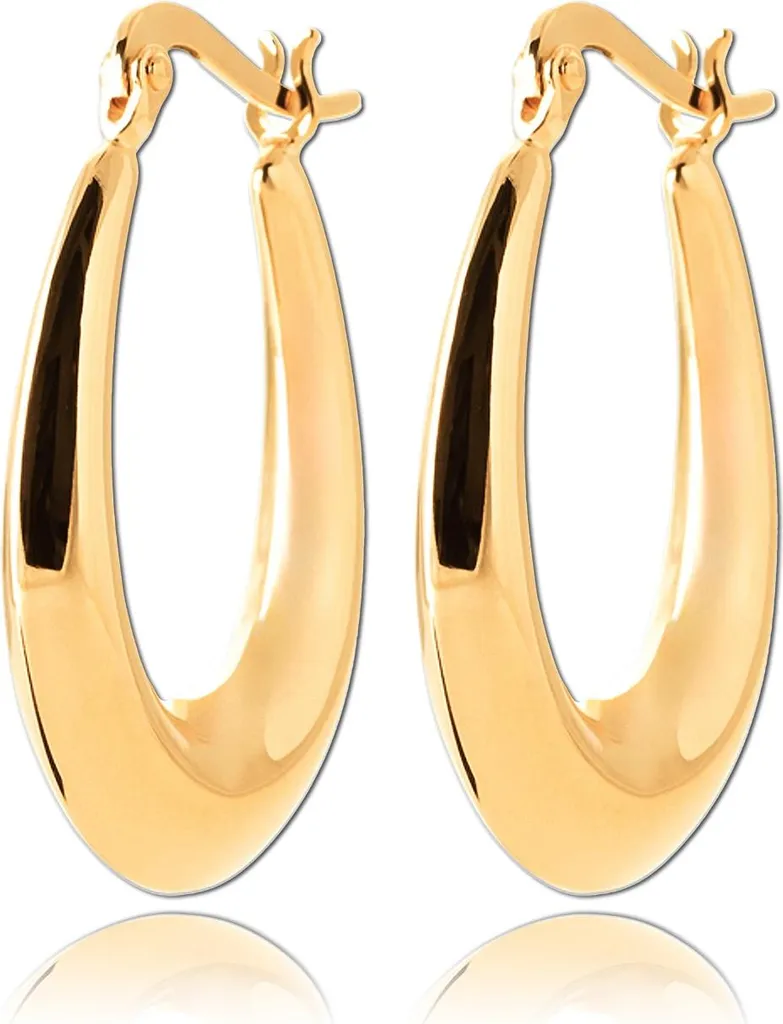 Petites Créoles Balia Or Jaune Doré 750 - Diamètre 1,3cm Modèle JBEC
