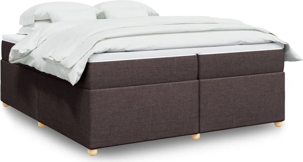 Maison Exclusive - Boxspringbett mit Matratze Dunkelbraun 200x200 cm Stoff