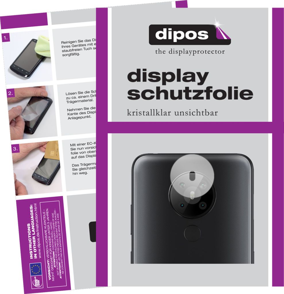 Schutzfolie für Nokia 5.3 Kameralinse Display Folie klar Produktbild 