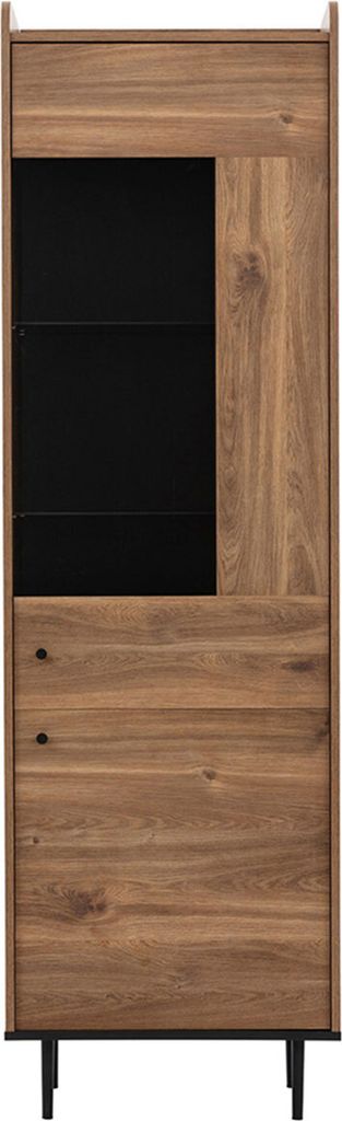 MIRJAN24 Vitrine Vasina VS-09 60, Stilvoll Schrank mit Tür, Design Vitrinenschrank, Loft Kollektion (Farbe: Brandy Castello)