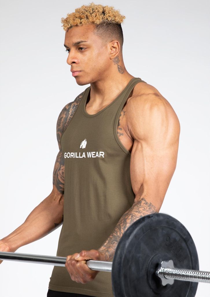 Gorilla Wear Carter Stretch Tank Top – Armeegrün – XL