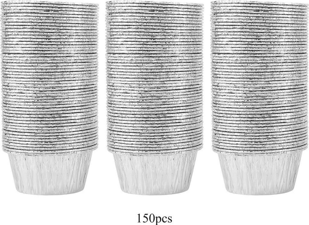 150 Stück Einweg-Backformen aus Aluminiumfolie für Produktbild 