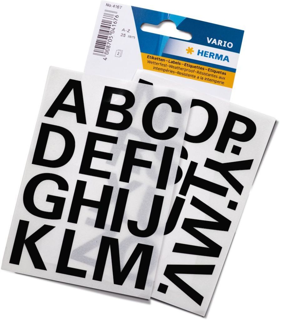 QUARKZMAN 440 Stück Buchstaben-Aufkleber – Wasserdichtes Vinyl, Reflektierend, 8 Blätter, Orange