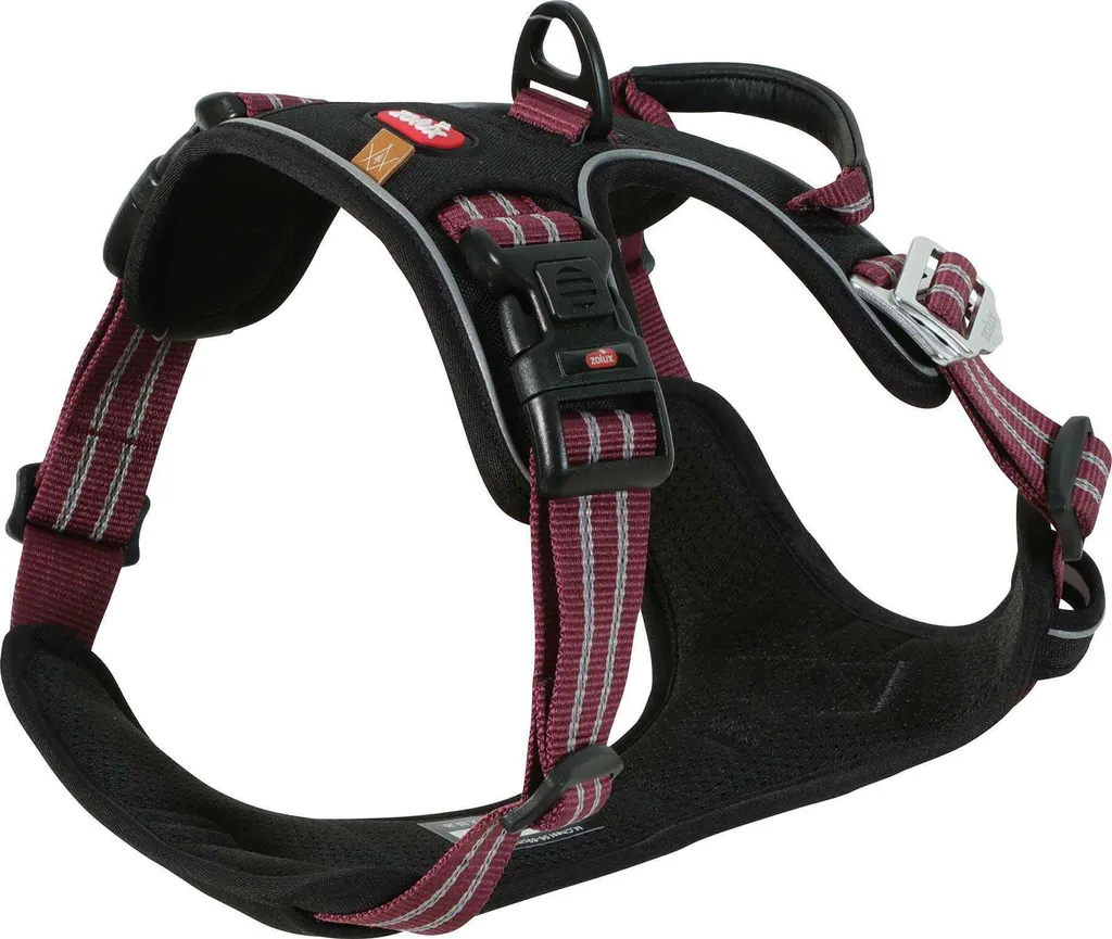 Harnais Chien Réglable Bivouak Rouge S - Léger et Ergonomique Zolux