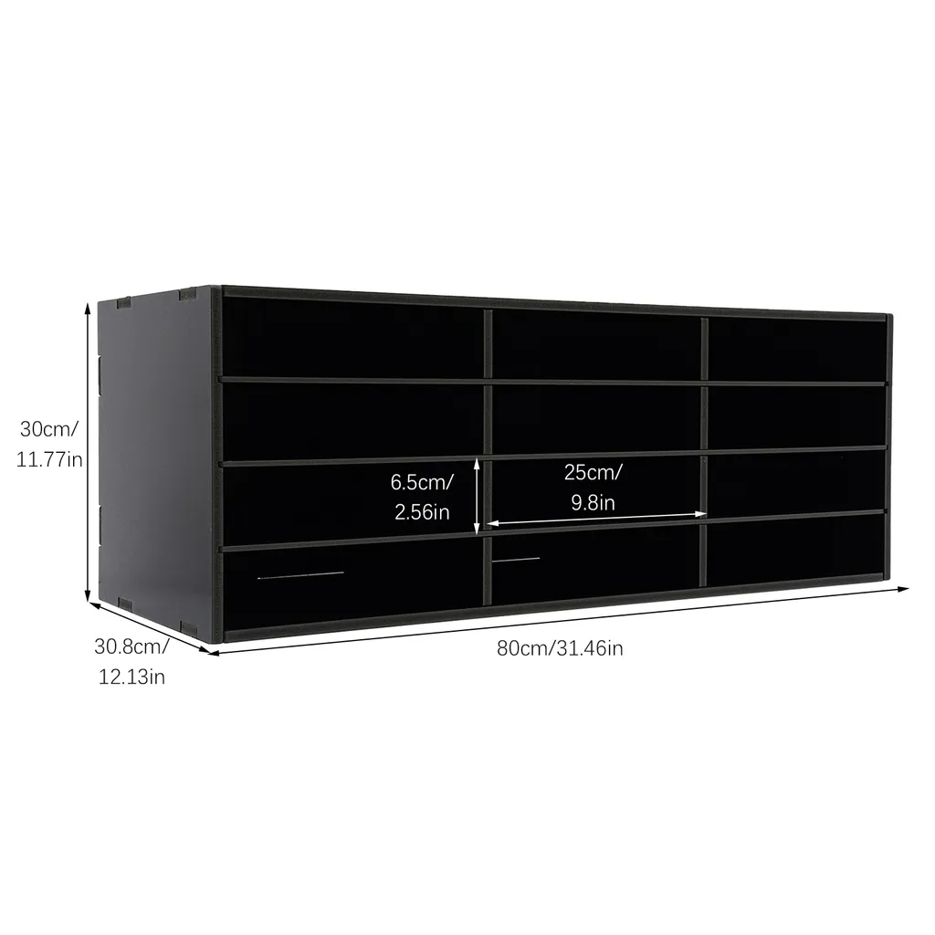 Organiseur de bureau noir pour documents et courrier - Rangement A4