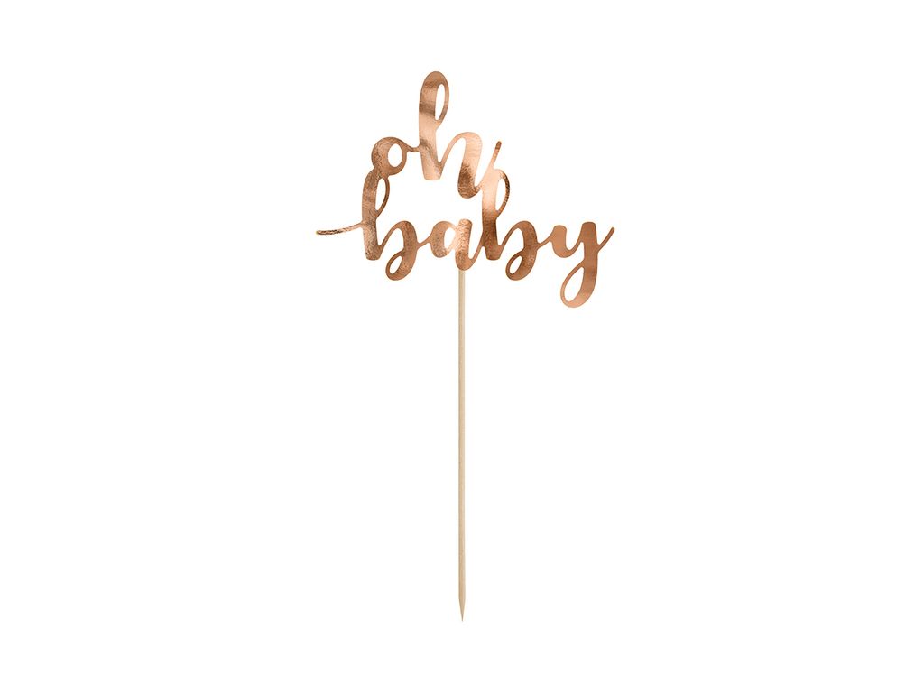 Oh Baby Tortenaufsatz, Roségold, 25 cm Produktbild 