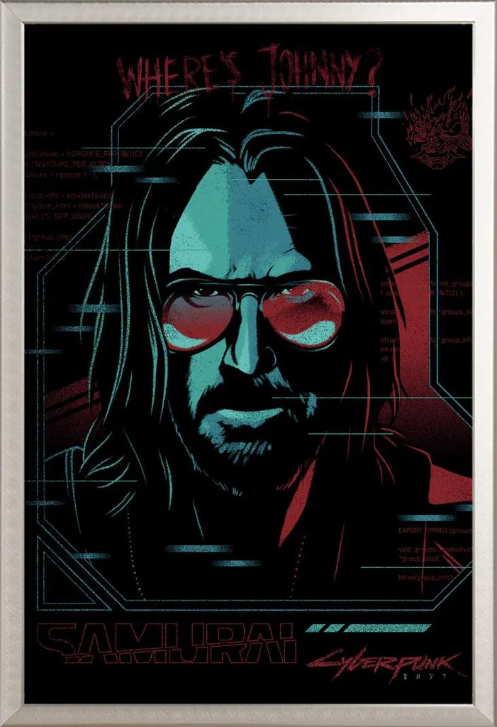 Poster Cyberpunk Encadré sans Risque de Casse Vitre Acrylique Shinsuke