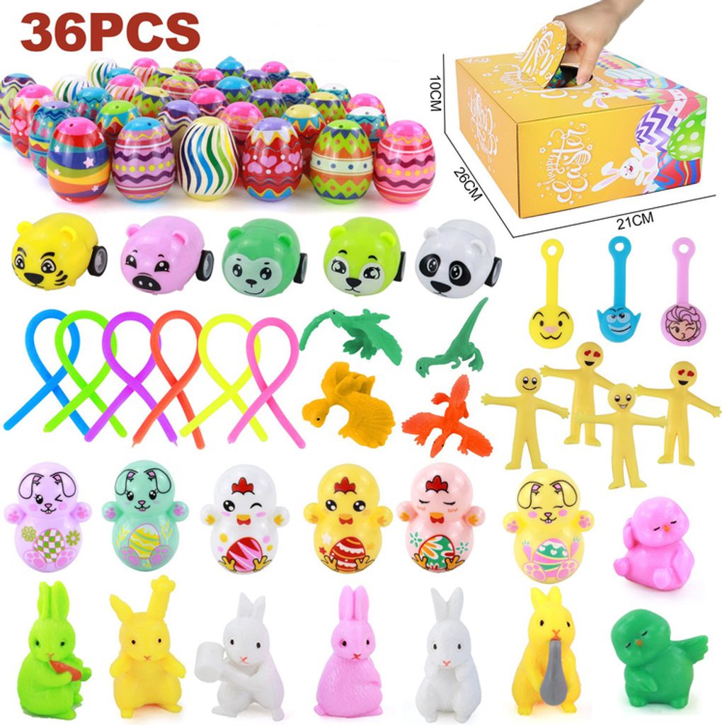 36 PCS Ostereier Set Blinde Kiste Spielzeug Geschenke für Kinder De-Stress-Spielzeug Stress Abbauen Spielzeug