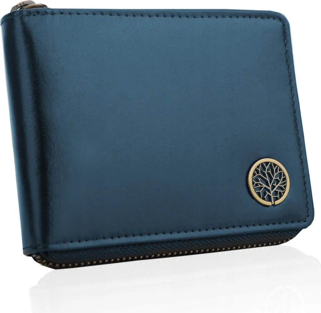 Elegante Portafoglio Betlewski BPMBF75GRANAT57767 Pelle Blu Uomo