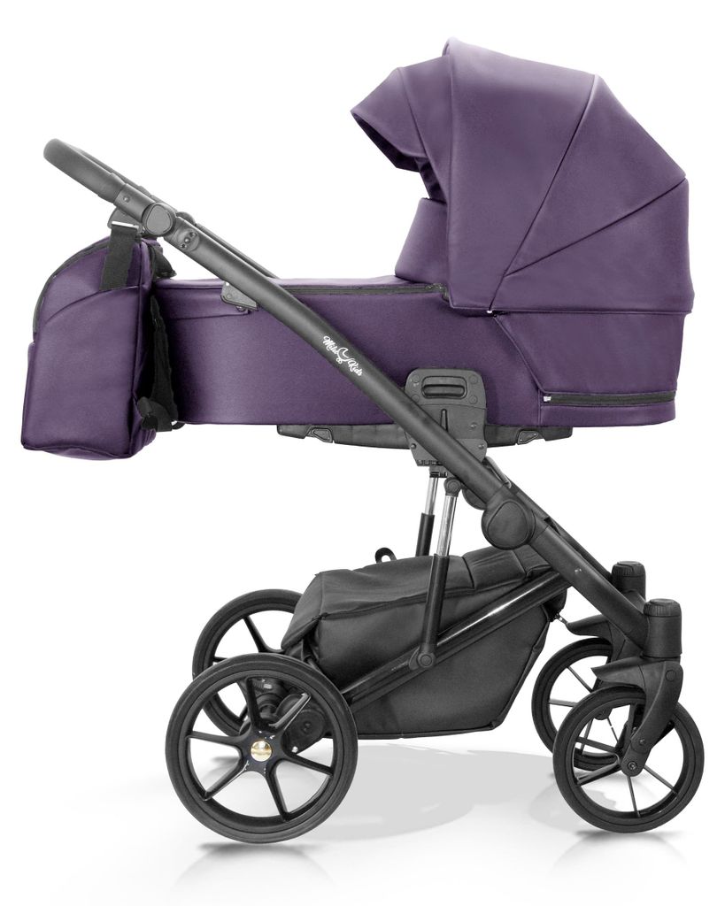 Milukids Lluvia 3-in-1 Kombikinderwagen Schwarz mit Babyschale (LUV-16)
