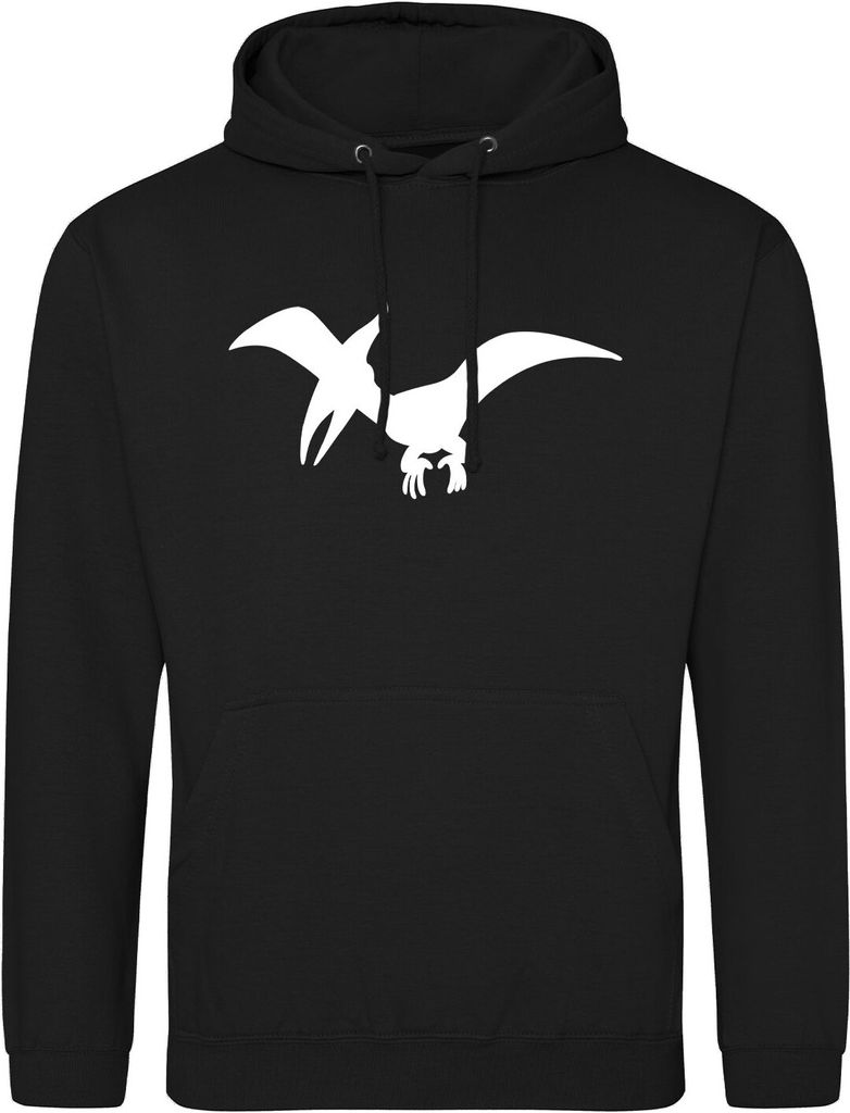 Huuraa Uni Hoodie Pteranodon Dinosaurier S Deep Black Vegan Sweatshirt Geschenkidee