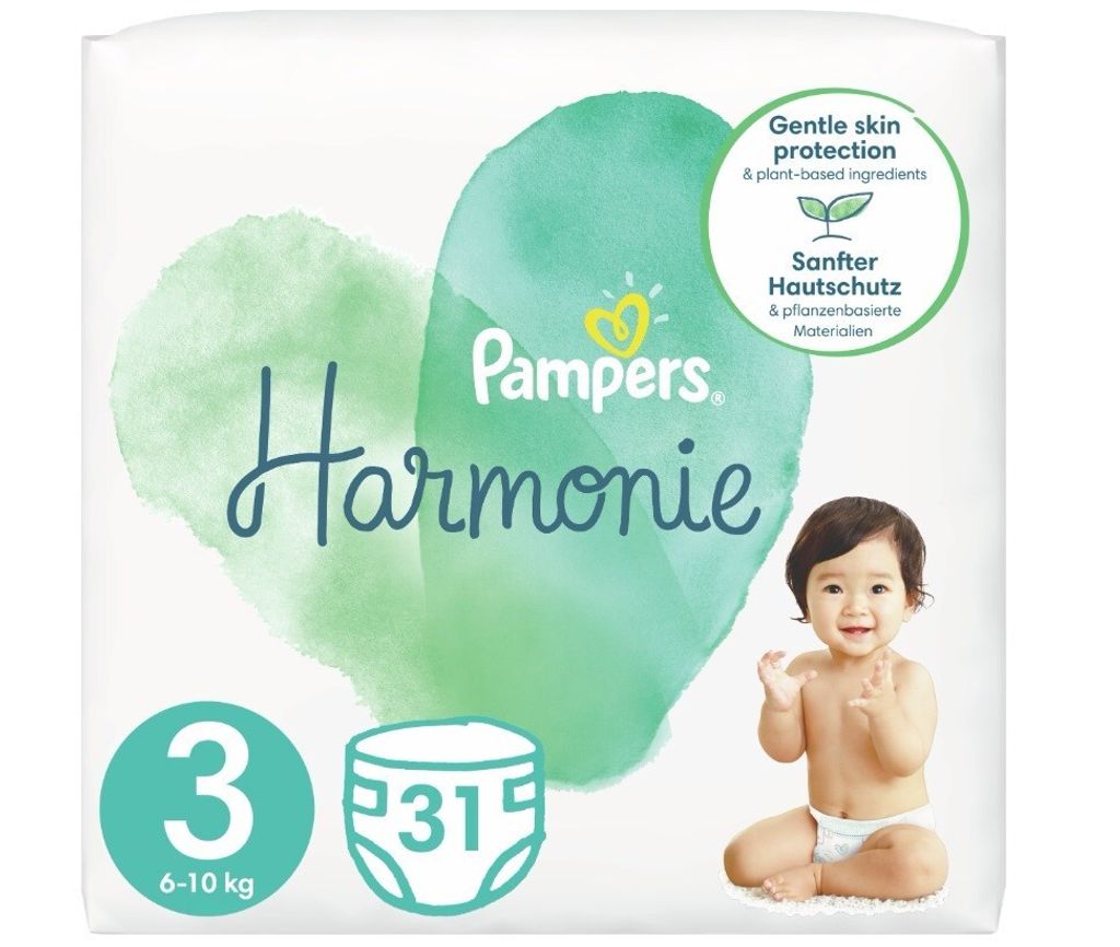 Pampers Harmonie (Pure) Windeln Gre 3, 6-10 kg, 31 Stck