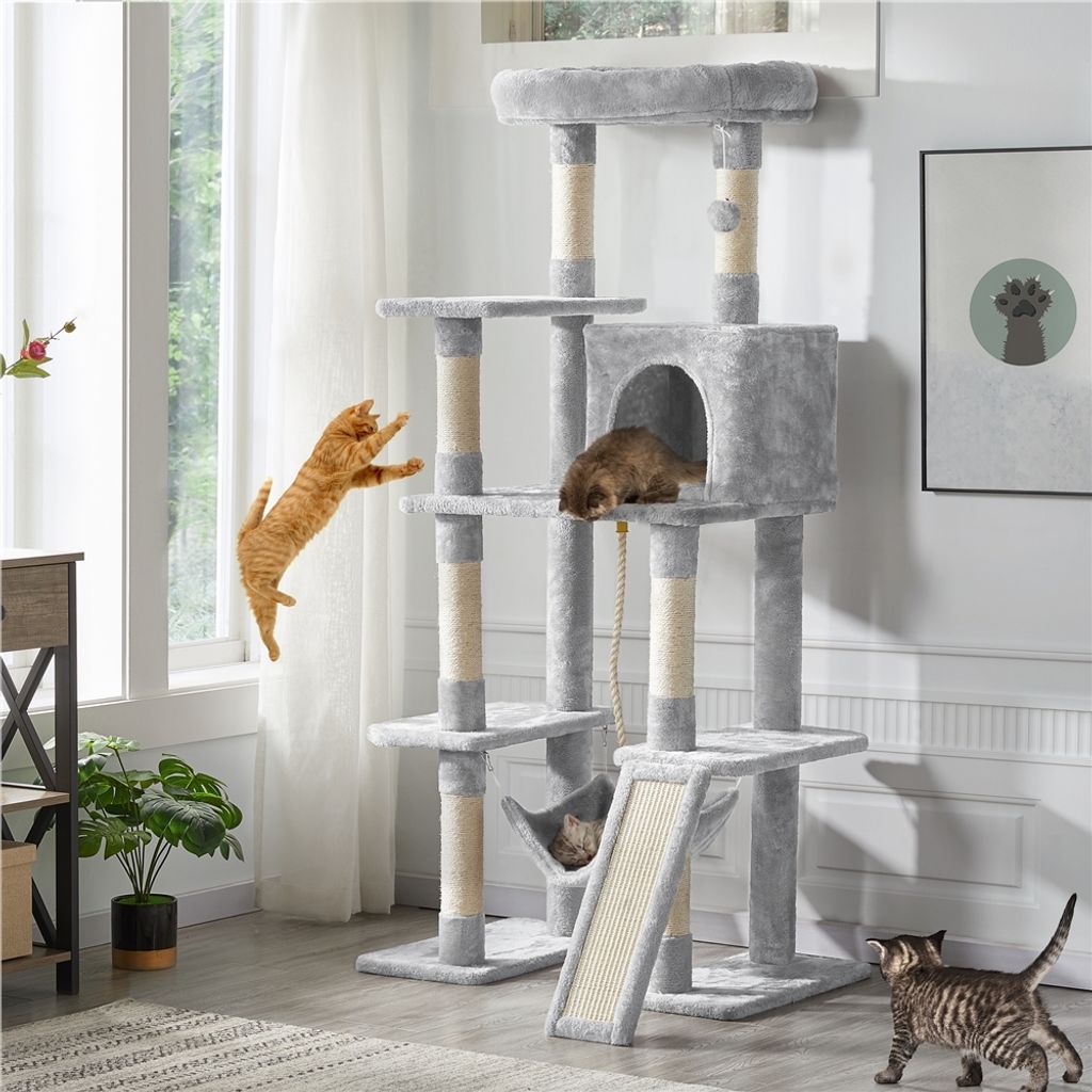Yaheetech Stabiler Kratzbaum Katzenbaum 159 cm hoch, mit Produktbild 