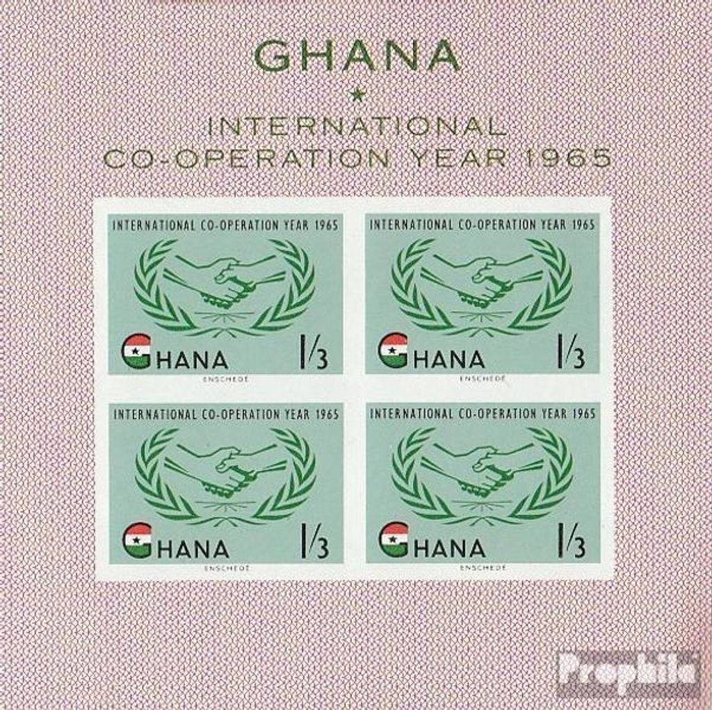 Briefmarken Ghana 1965 Mi Block16 (kompl.Ausg.) postfrisch Zusammenarbeit