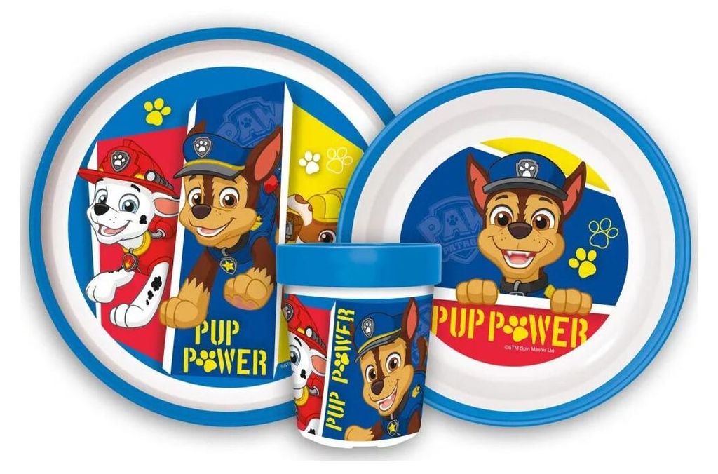 Súprava protišmykového riadu Pup Power, sada z mikroplastu Obrázok produktu 