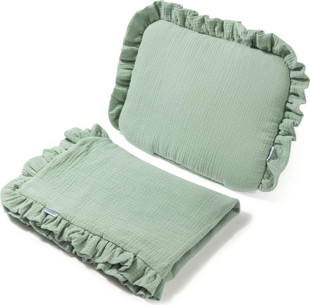 Musselin Kinderwagen Set - Sage