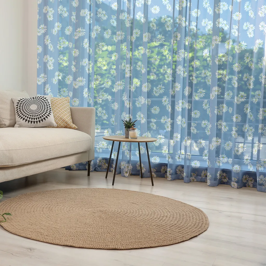 ABAKUHAUS Arazzo floreale, illustrazione di Pretty Ditsy Margaret Arte floreale vintage da giardino, tessuto da parete in raso setoso per soggiorno e camera da letto, 220 cm x 274 cm, lavanda scura e bianco - 4