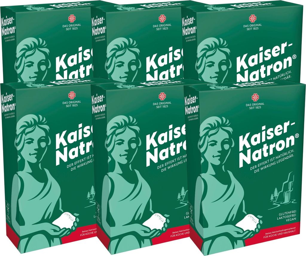 Kaiser Natron Pulver 5×50 g (250 g) | reines Natriumhydrogencarbonat (6er Pack)