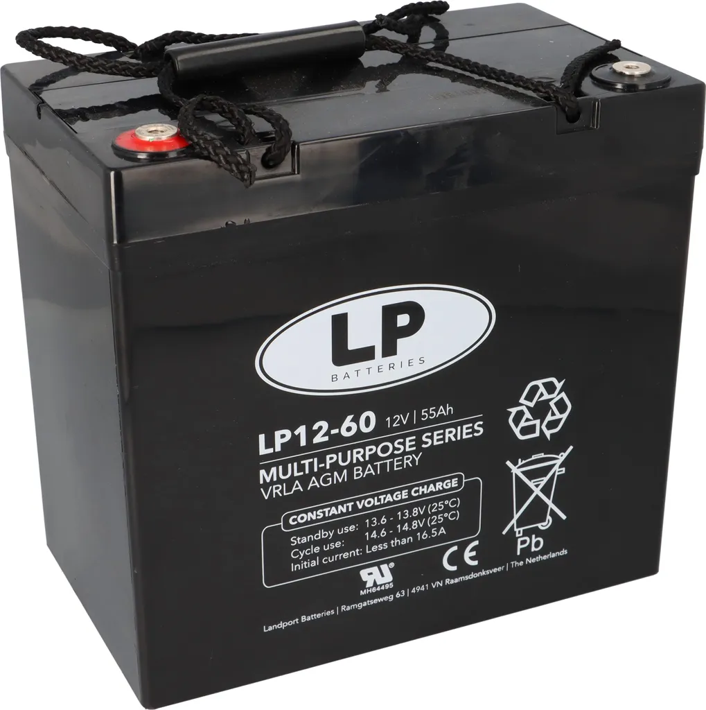 Batterie au plomb 12V 55Ah AGM Landport NSA LP12-60 T6 haute fiabilité