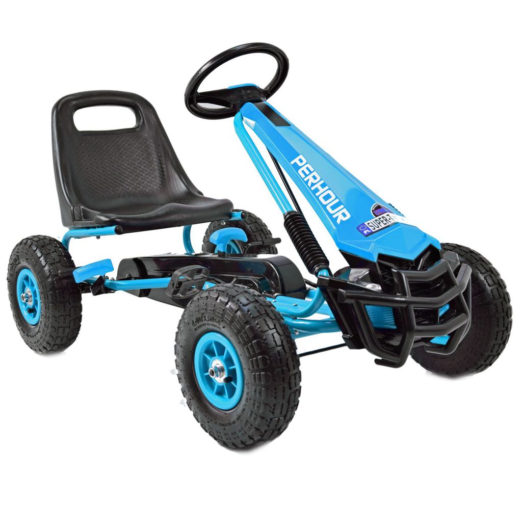 Kinder Go Kart Super Speed Champion Predator Gokart Luftreifen 3-8 Jahre blau 