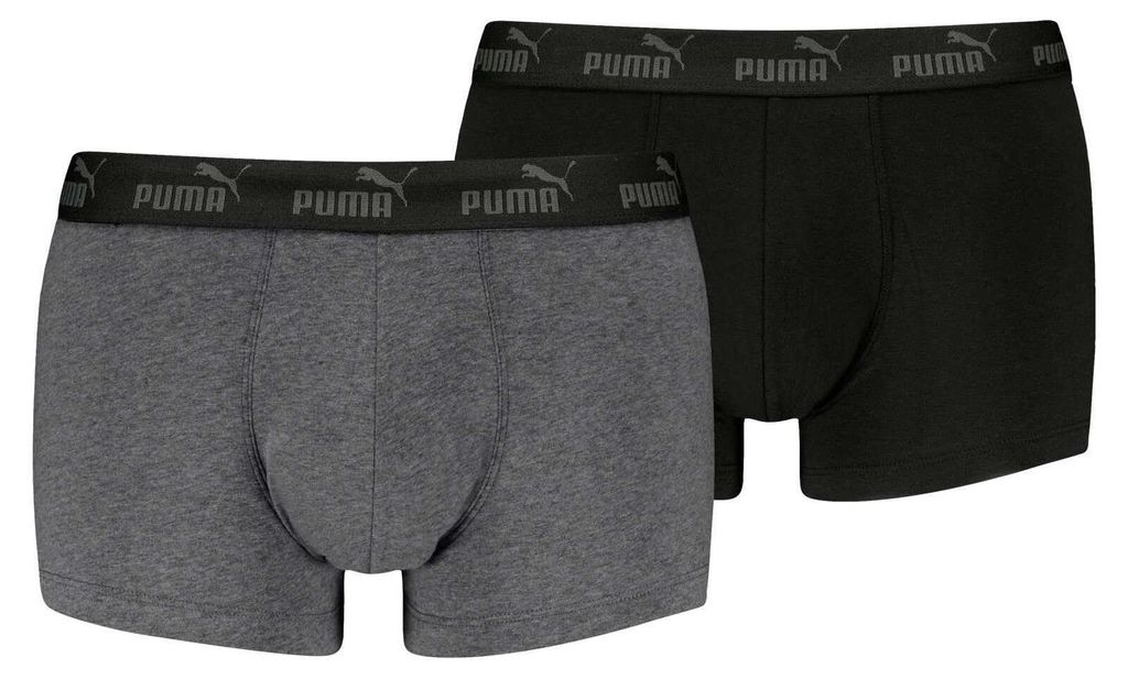 confezione da 2 boxer Puma Uomo Grigio Nero M Immagine del prodotto 