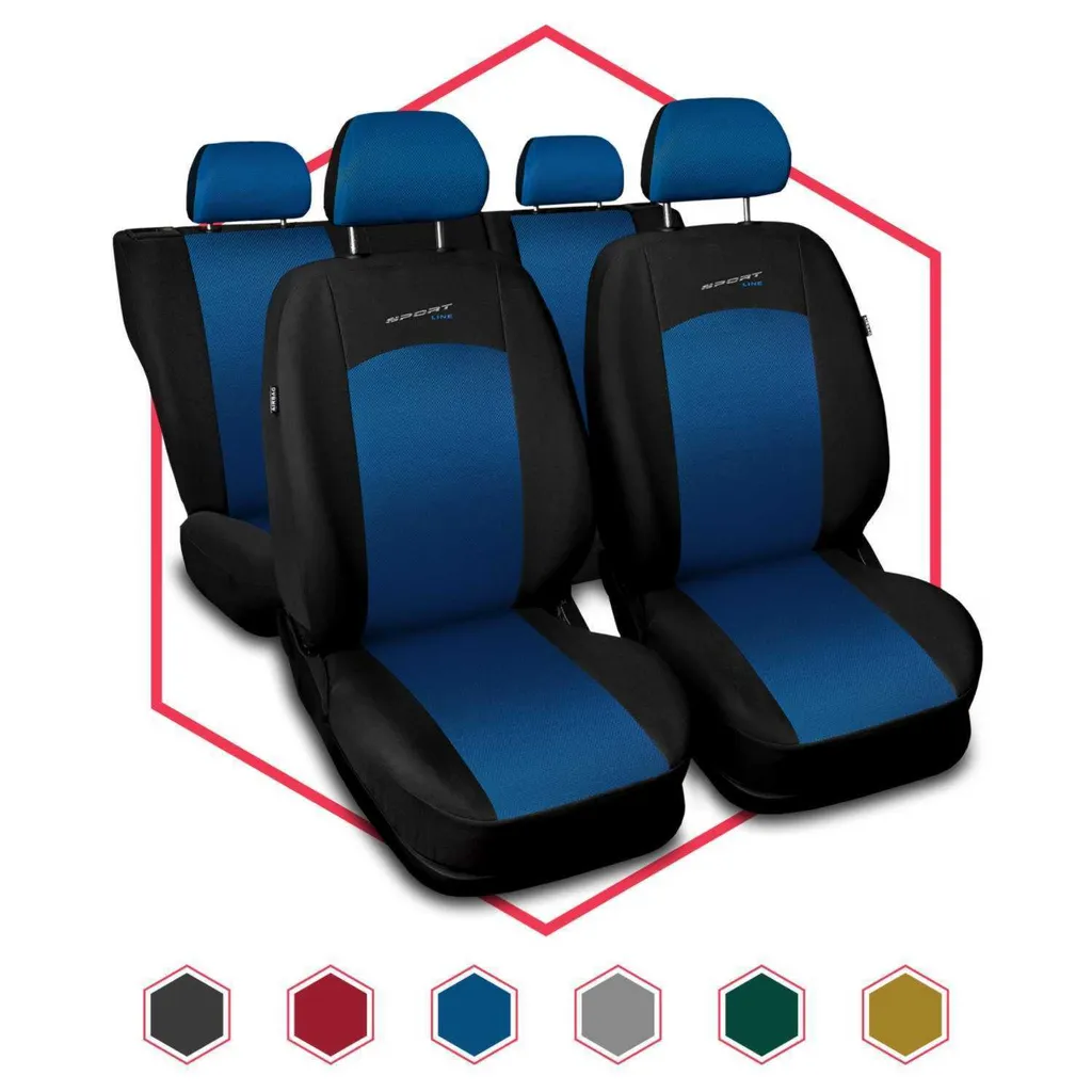 Offerta Coprisedili Fiat Panda Blu - Kit 9 Pezzi Universali Economici