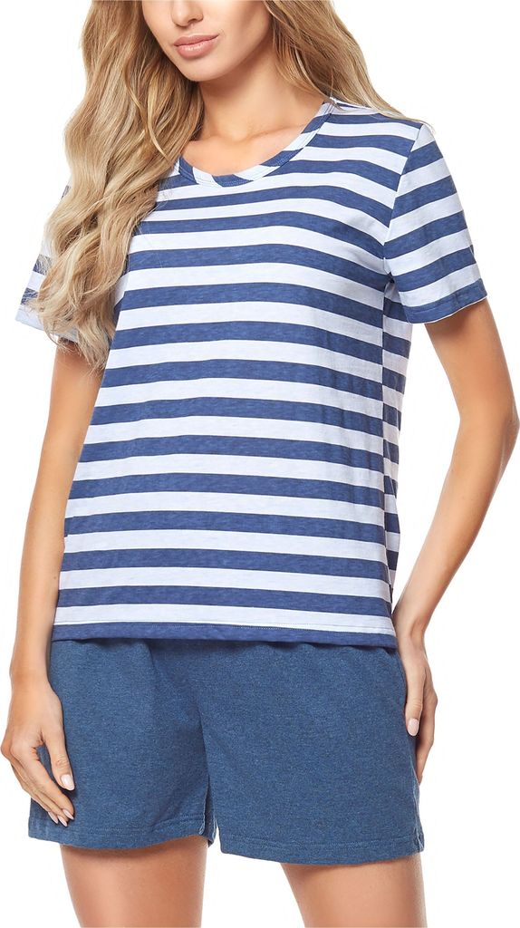 Merry Style Damen Schlafanzug MS10-177 (Jeans/Hellblau, S)