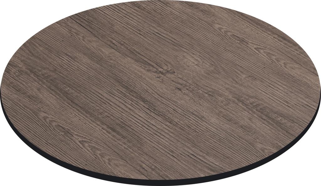 COMPACT | Gastro HPL Tischplatte | Ø 60 cm | Light Wenge | Rund | Gastro HPL Tischplatte