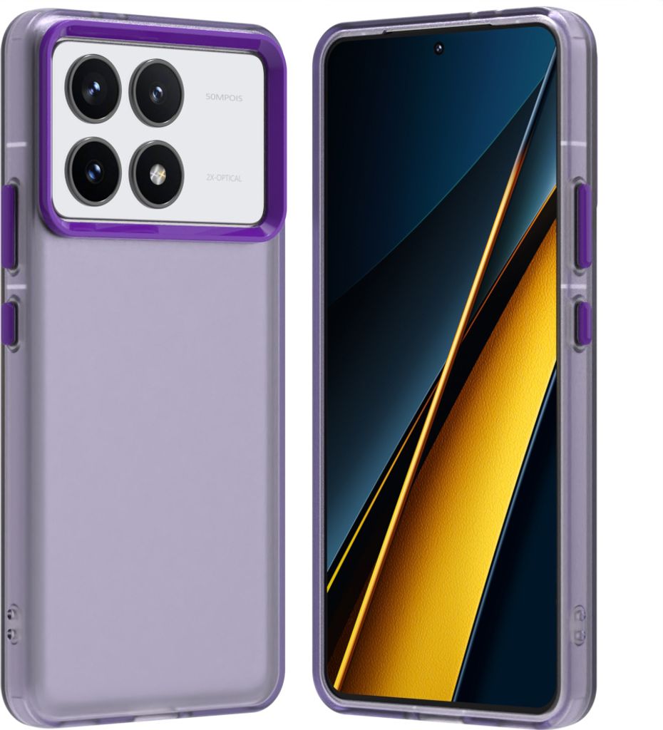 Handyhülle für Xiaomi Redmi K70 / K70 Pro Schlank Durchscheinend Matt Stoßfest Schutzhülle Lila