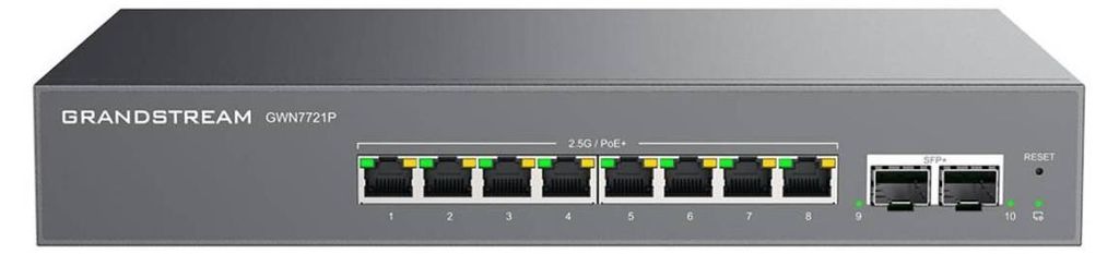Switch Grandstream GWN7721P 8 Ports Gigabit PoE 2 Ports Image du produit 