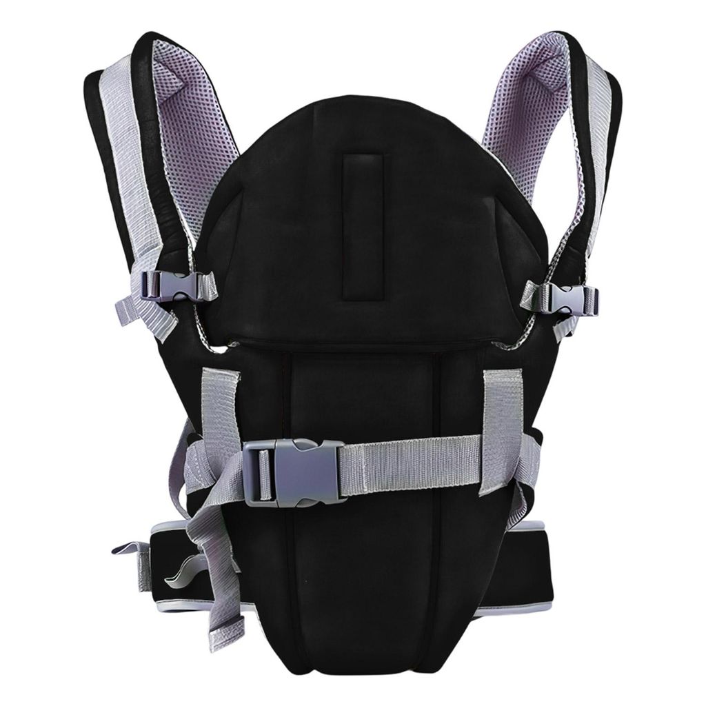 Multifunktional Ergonomisch Babytrage mit Verstellbarer Sitz für Neugeborene von 3-12 Monate (3,5 bis 13 kg), Schwarz