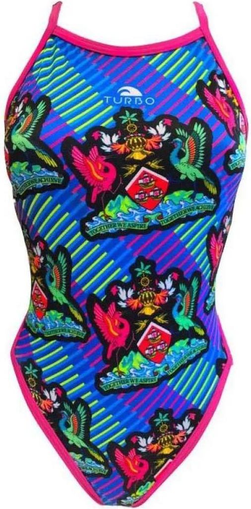 Turbo Emblem Revolution Badeanzug Blau S Damen Blau S