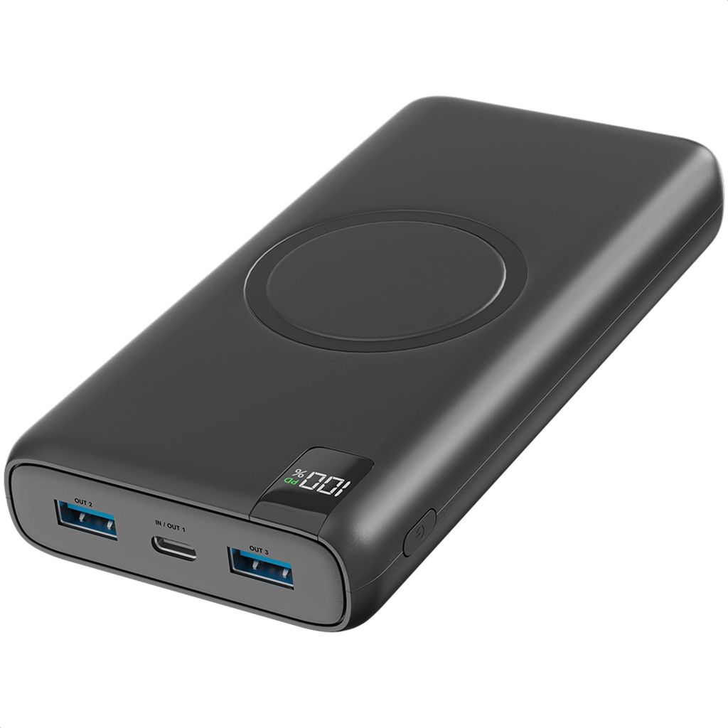 Strex Powerbank met Draadloze Qi Snellader - 27.000 mAh - Productafbeelding 