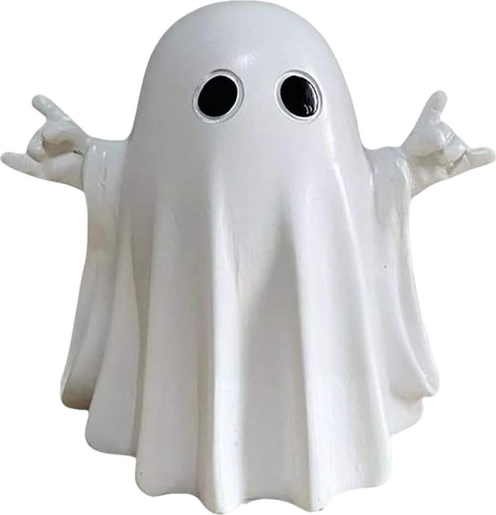 Halloween-Geisterfigur, süße kleine Finger-Geisterstatue, gruseliges Tischornament aus Kunstharz für den Innenbereich, Zuhause, Büro, Schreibti...