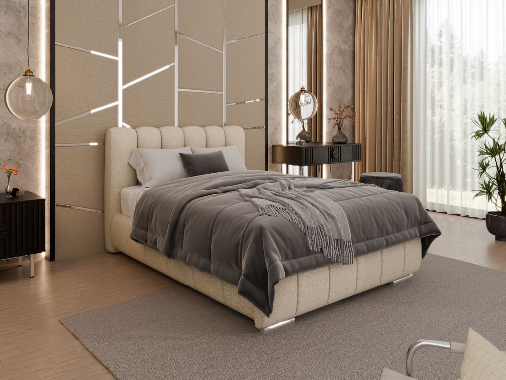 Polsterbett "ZAIRA" – Modernes Design, verschiedene Farben & Größen - ohne matratze