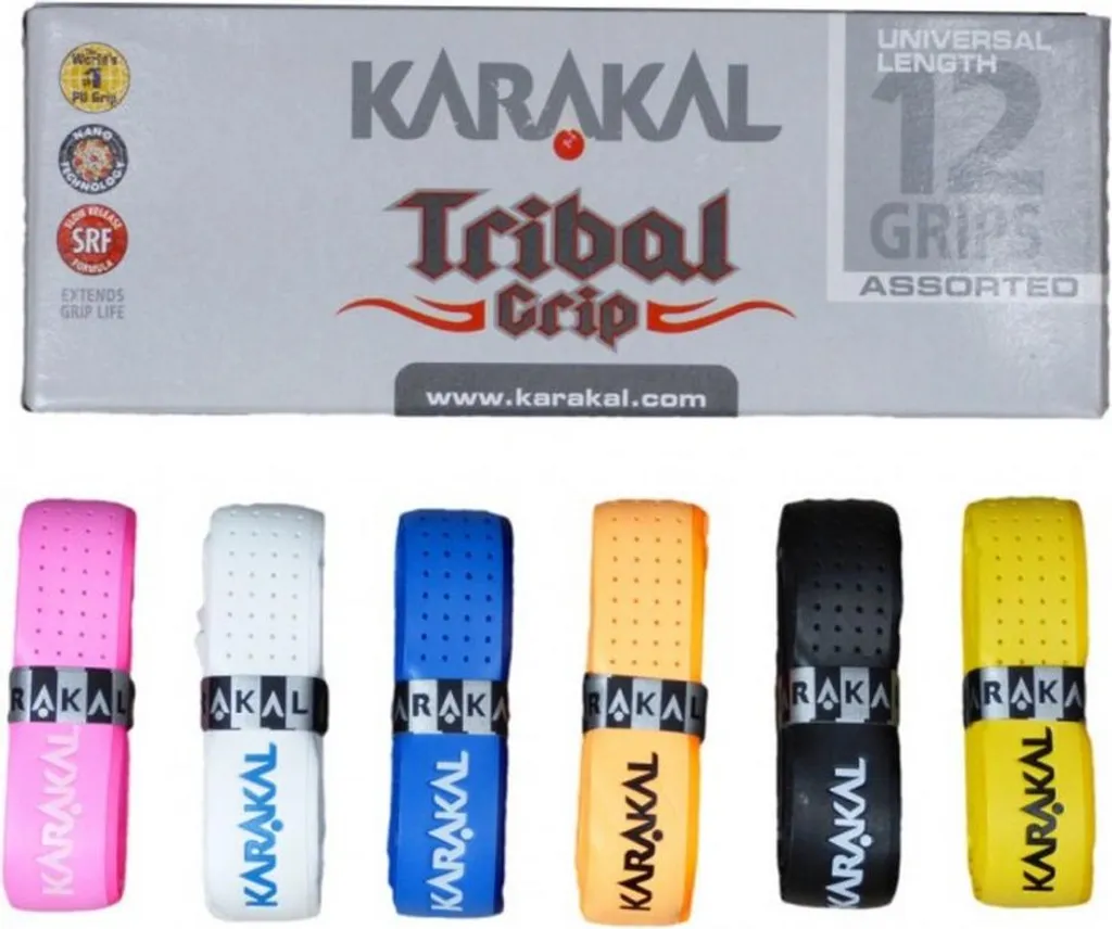 Karakal Tribal Pack de 12 Grips de Raquette en Polyuréthane CS1081