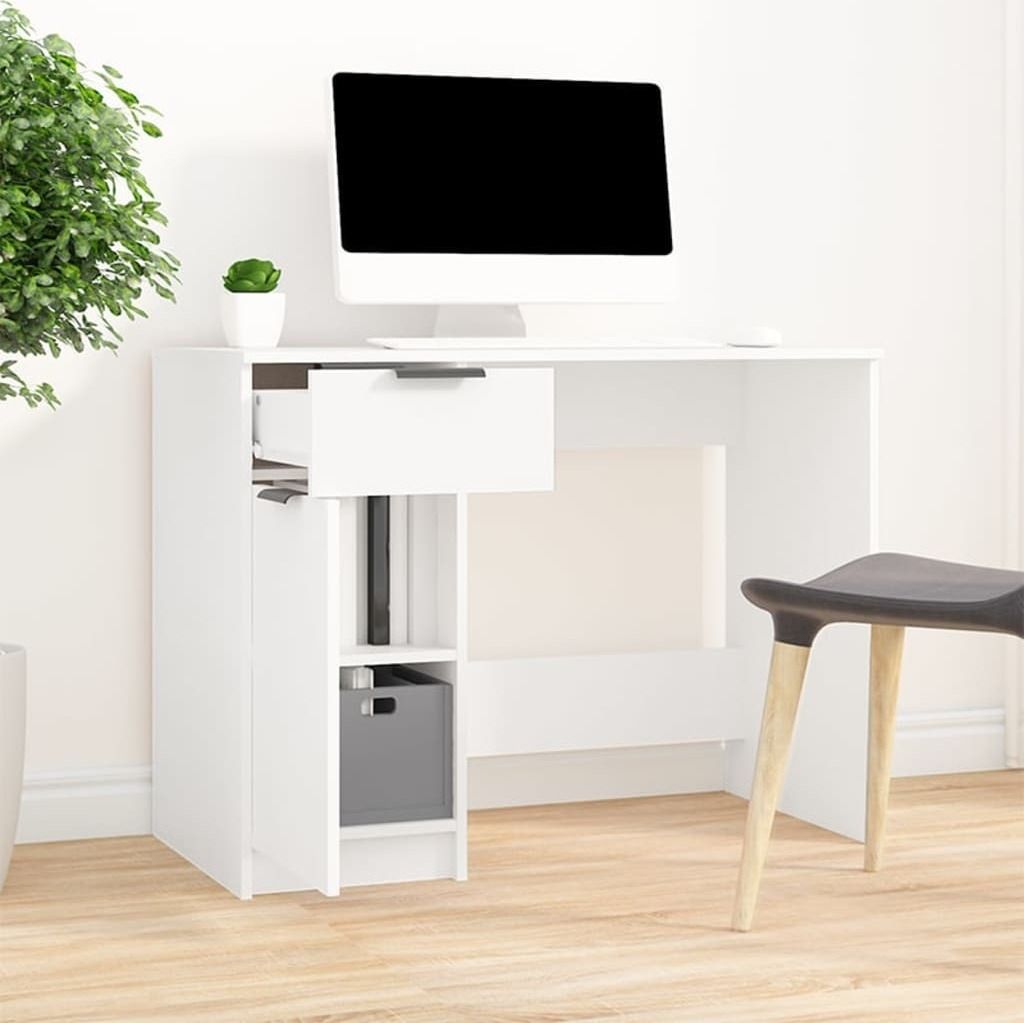 Maison Exclusive - Schreibtisch Weiß 100x50x75 cm Holzwerkstoff