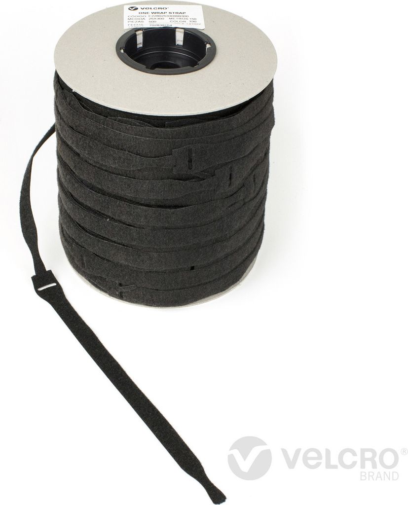 VELCRO One Wrap Strap 20mm x 150mm, 750 Stück, schwarz