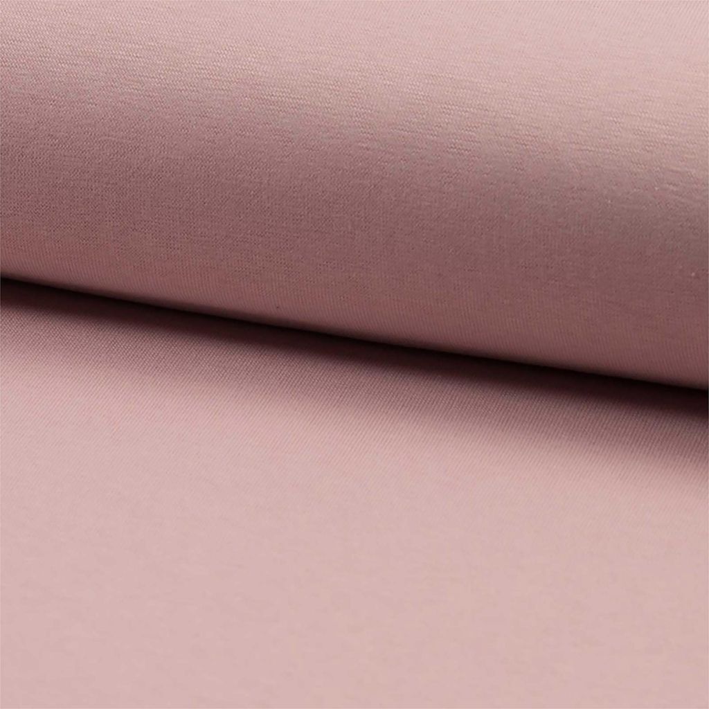 Bio-Organic Bündchenstoff Schlauchware 35(70)cm breit ab 25cm Biobaumwolle Oeko-Tex puderrosa