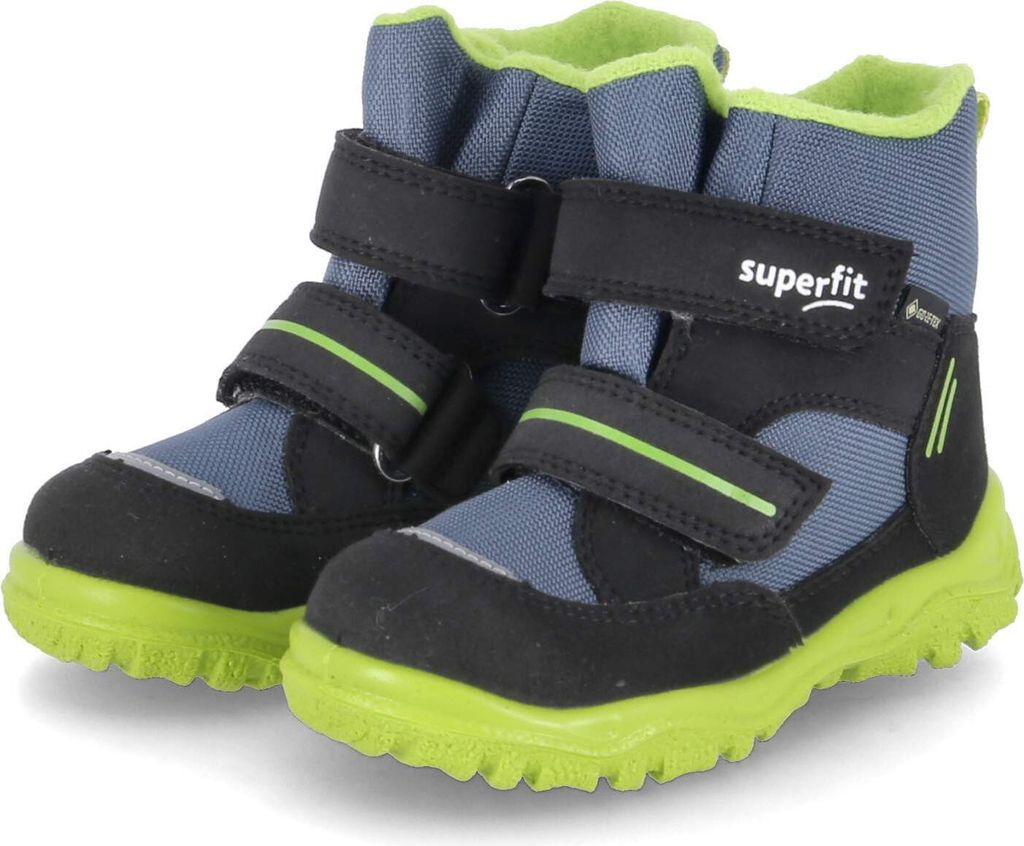 Superfit Kinder Winterstiefeletten HUSKY1 Schwarz Hellgrün wasserfest Größe: 27