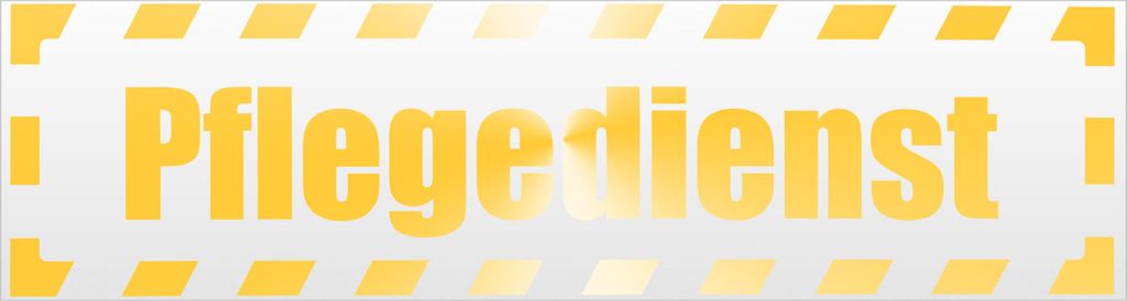 Kiwistar Pflegedienst gestreift Magnetschild Schild magnetisch - 20cm Gelb - reflektierend - Magnetfolie für Auto PKW Kfz