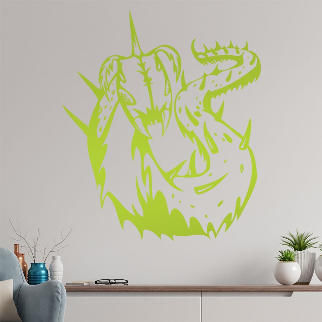 Riesen Wurm Wandtattoo in 6 Größen - Wandaufkleber Wall Sticker - Dekoration, Küche, Wohnzimmer, Schlafzimmer, Badezimmer