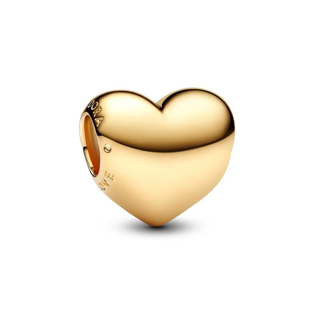 Cadeau Bijou Femme : Charm Coeur Doré Pandora Moments pour Anniversaire