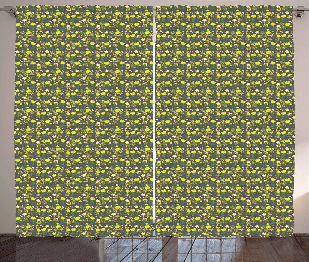 Offerta Tenda ABAKUHAUS Rustica Floreale 280x175 Giallo Verde
