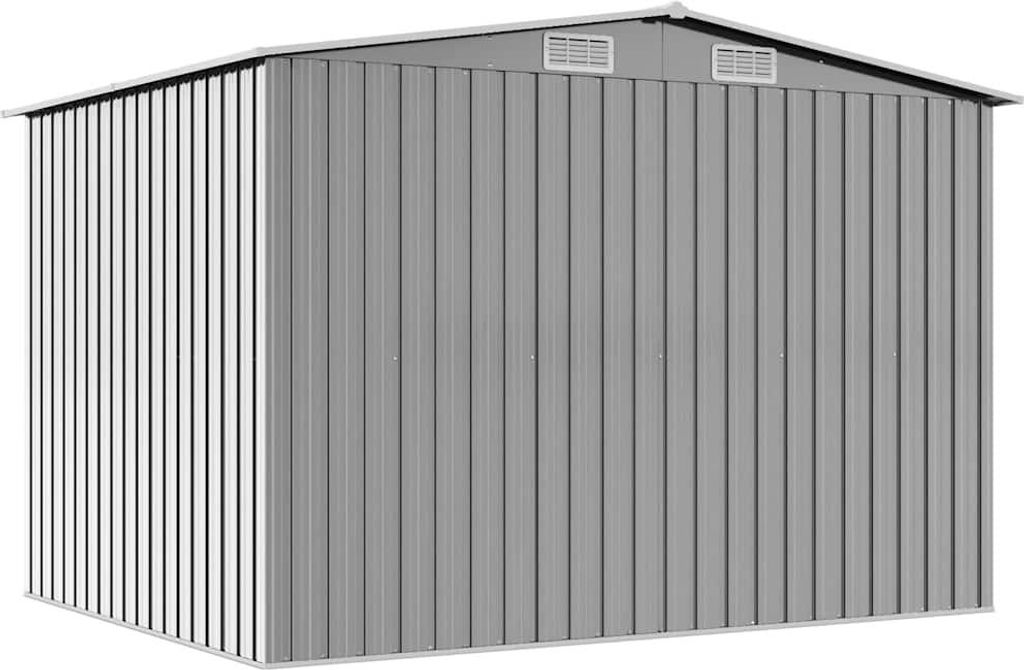vidaXL Zahradní přístřešek Grey Metal 257 x 205 x 178 cm Obrázek produktu 