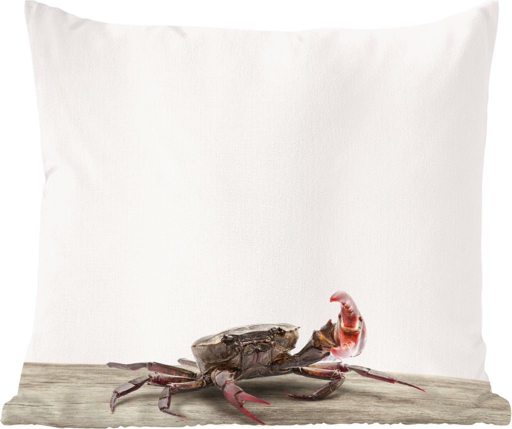 MuchoWow Zierkissen Sofakissen Wohnzimmer Dekokissen 45x45 cm Kinder - Krabbe - Meerestiere - Jungen - Mädchen - Kinder - Schlafpolster - Polste...