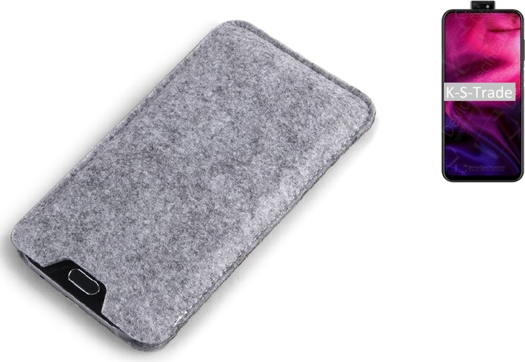 K-S-Trade Filz Handyhülle kompatibel mit HiSense Infinity H50 Zoom Schutzhülle Filztasche Filz Tasche Case Sleeve Handy Hülle Filzhülle grau