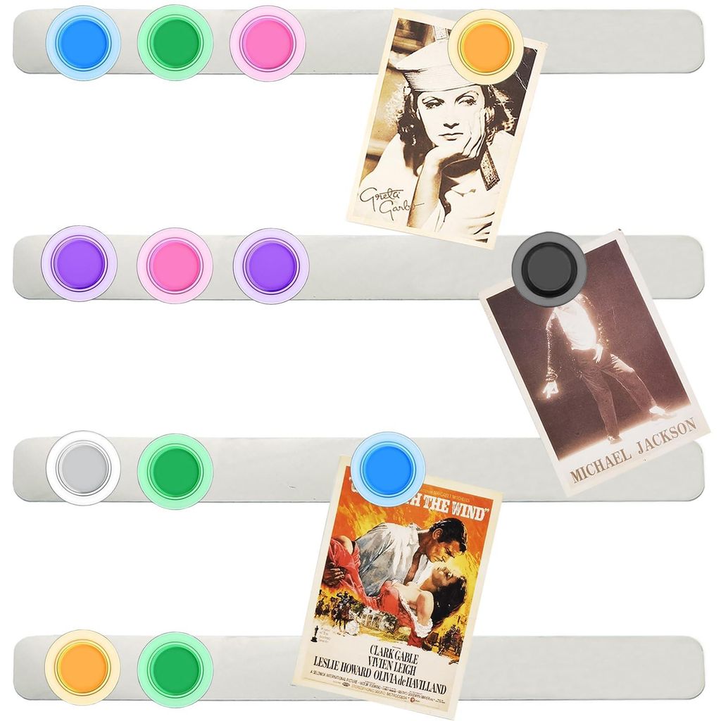 Magnetische Memotafel, selbstklebender Magnetstreifen, kleine magnetische Pinnwand, Magnetwand, Magnettafel für die Küche, Metallstreifen, magnet...