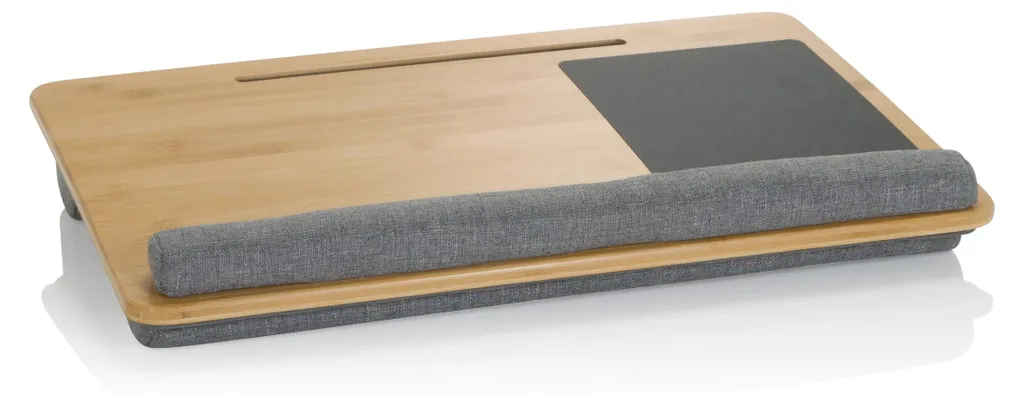 Support Ordinateur Portable 830056 COMFILAP 55x36cm Bambou et Gris